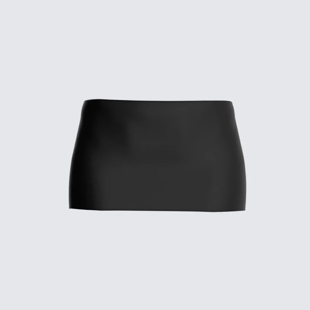 black mini skirt